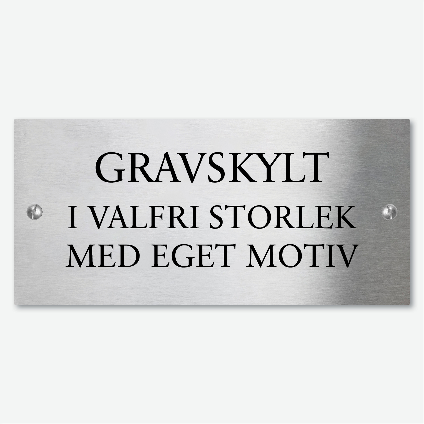 Graverat motiv i 2 mm stål, Valfri storlek och motiv.